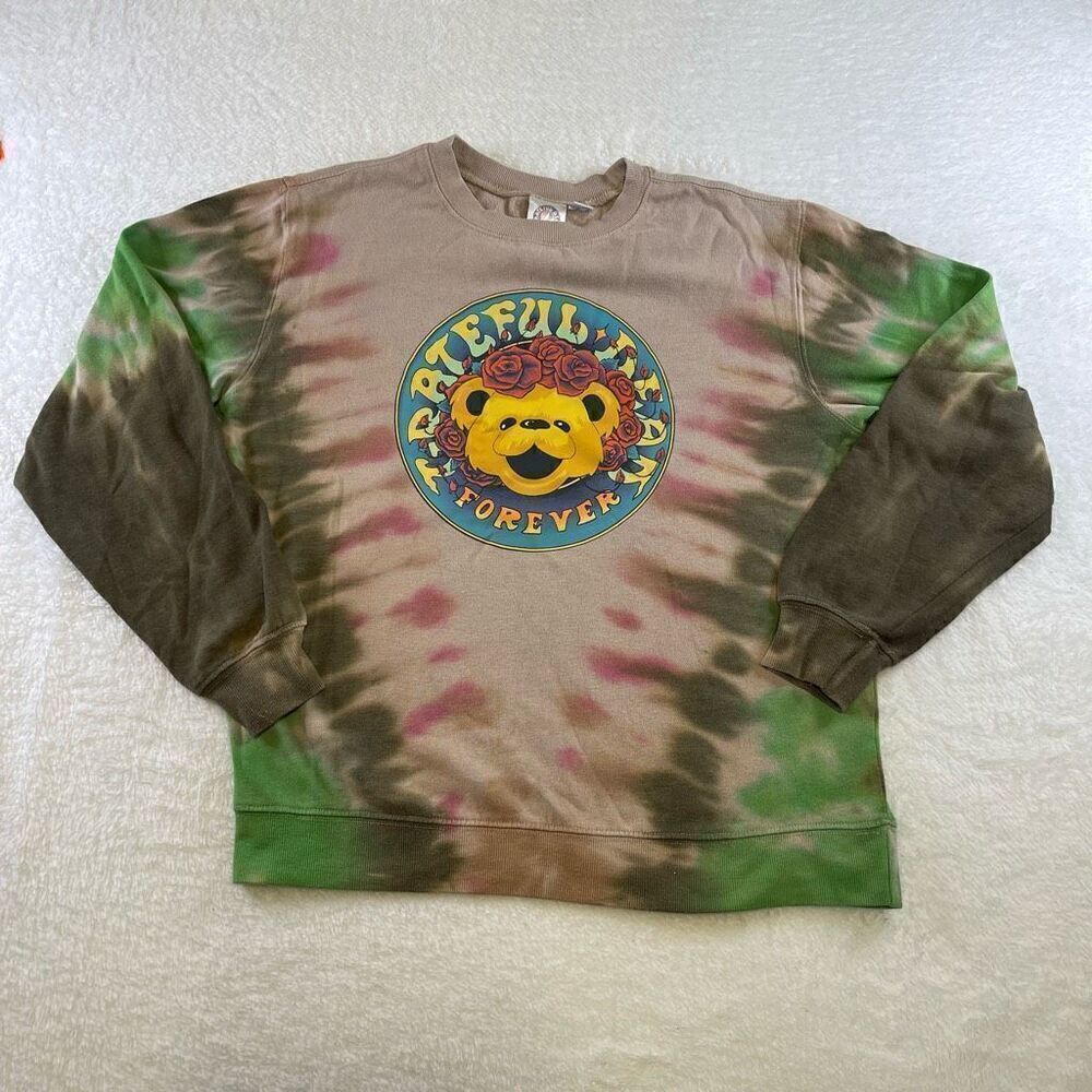 Grateful Dead Sweater Womens Small Forever Teddy Bear Tie Dye Jumper Sweatshirt